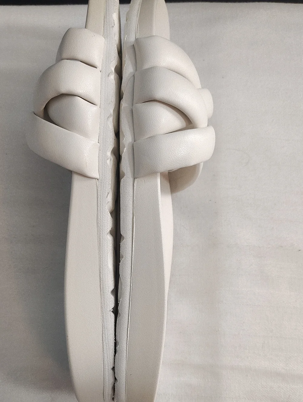 J. Crew White Crisscross Slide Sandals Size 8